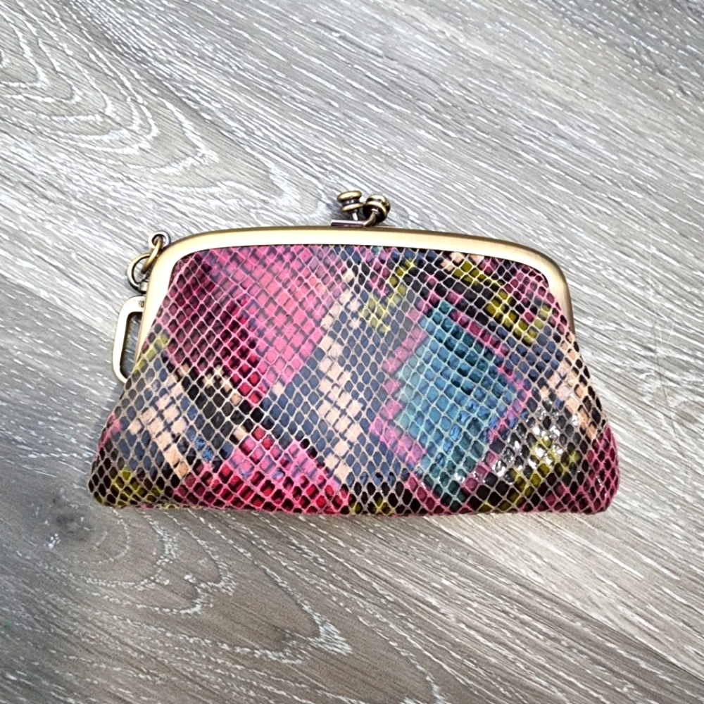 Hobo Multicolor Snakeskin Clutch